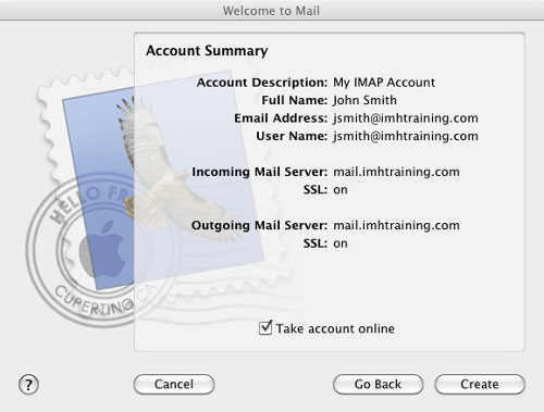 Configuration IMAP Fin